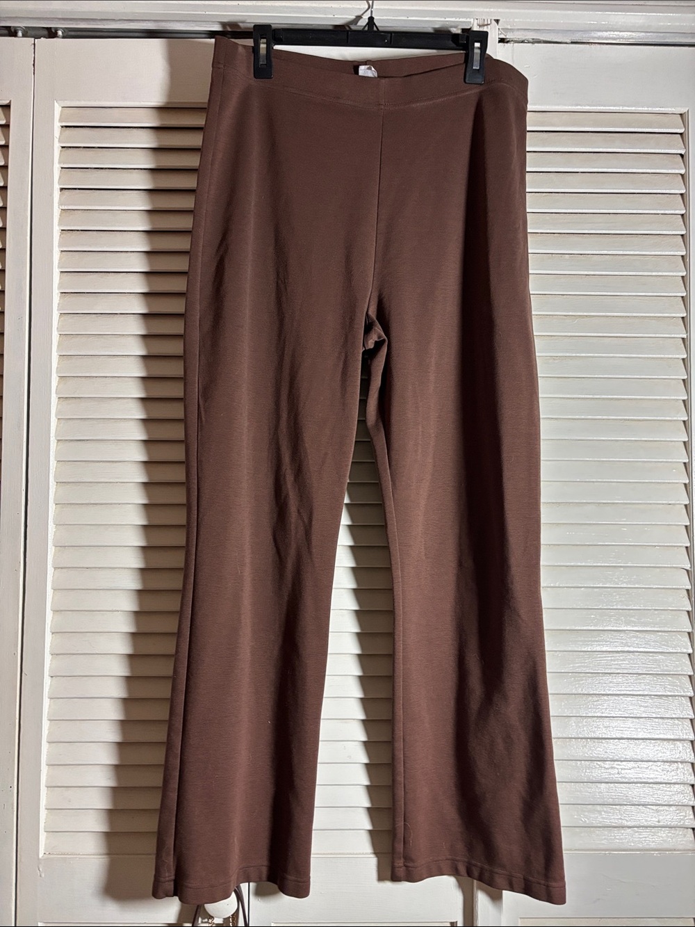 Brown Wide-Leg Yoga Pants